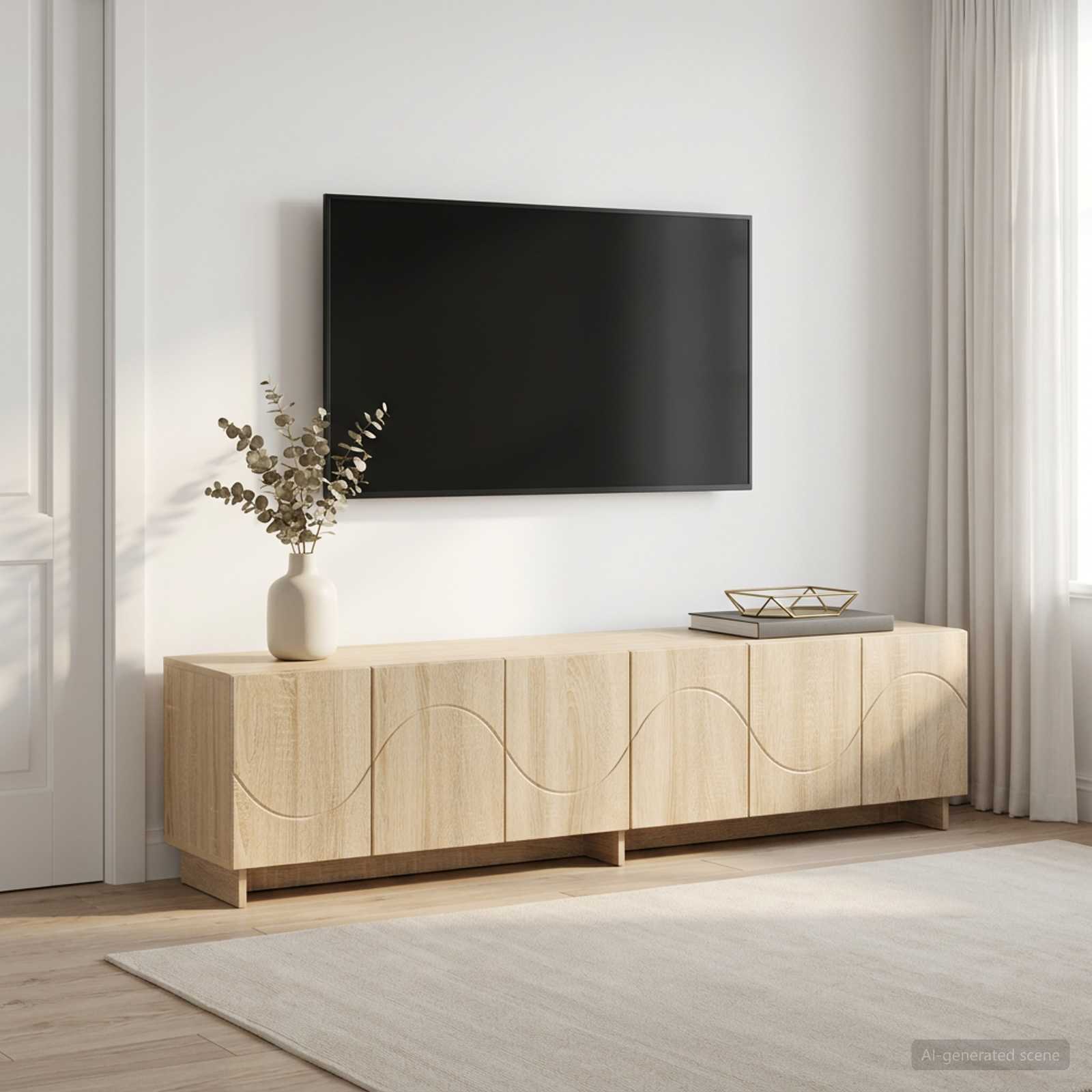 vidaXL TV-taso 180 x 34,5 x 40 cm Sonoma-tammi