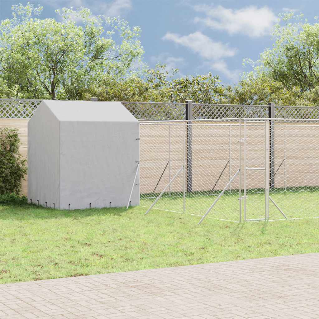 vidaXL Koiran ulkohäkki katolla 10x6x2,5 m