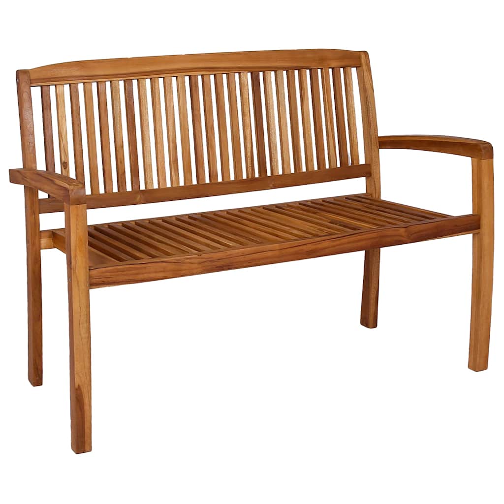 vidaXL 2-istuttava pinottava puutarhapenkki 120 cm täysi tiikki