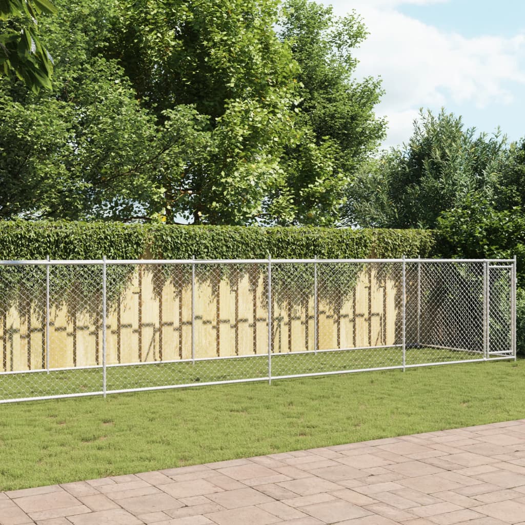 vidaXL Koiranhäkki ovella 10x2x1,5 m