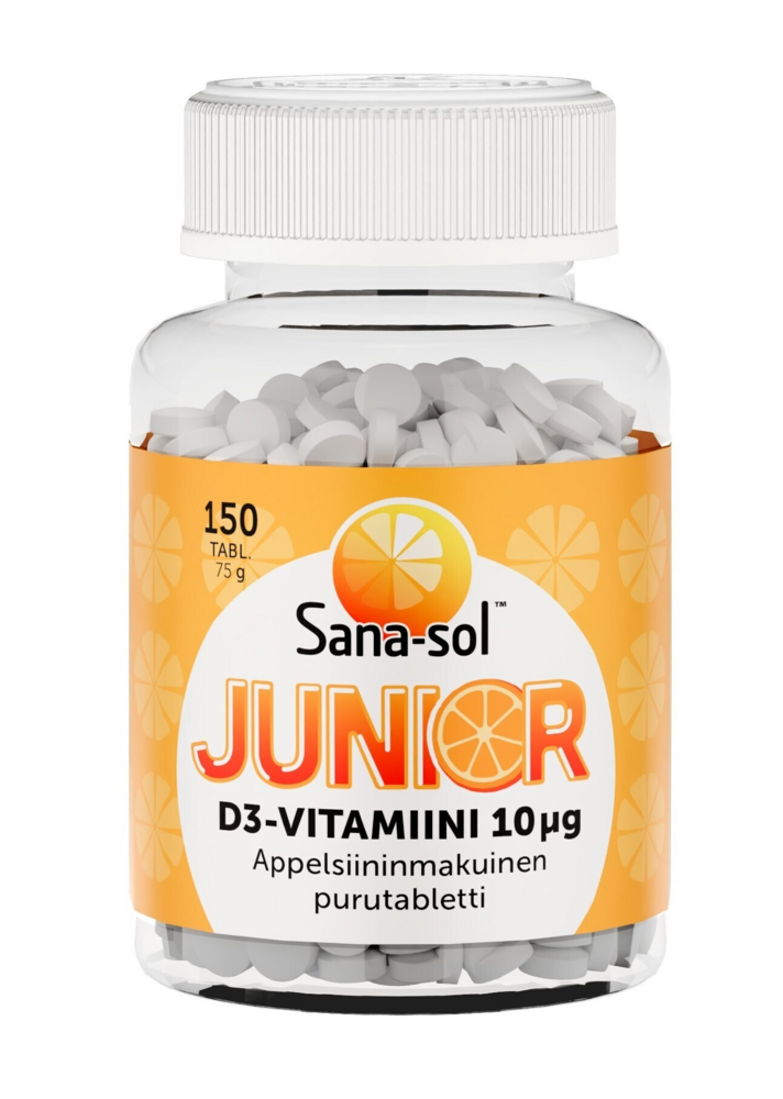 Sana-Sol Junior 10 mikrog appelsiininmaku 150 kpl